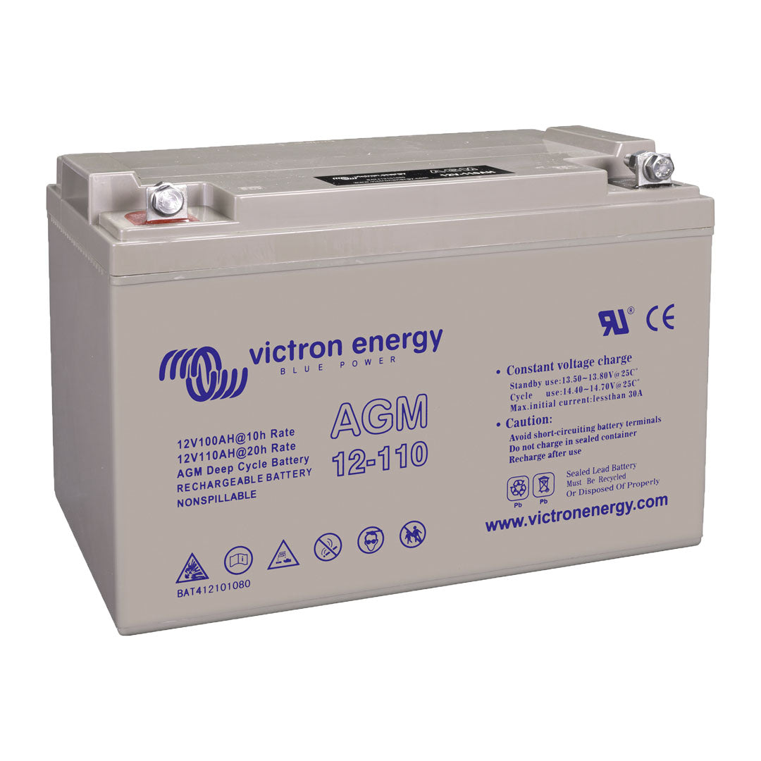 Victron 12V 110Ah AGM Deep Cycle Batt - BAT412101084 *2 Year Warranty* –  SolarBox