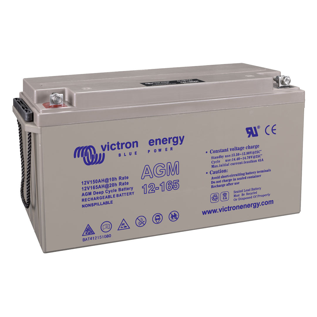 Victron 12V 165Ah AGM Deep Cycle Battery (M8 Flag) - BAT412151084