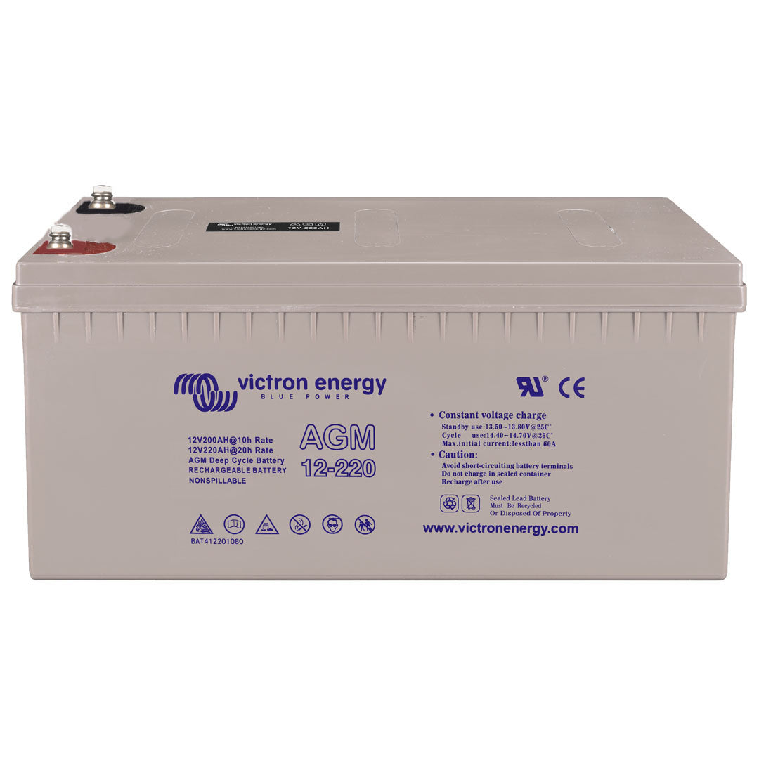 Victron 12V 220Ah AGM Deep Cycle Battery (M8 Insert) - BAT412201085