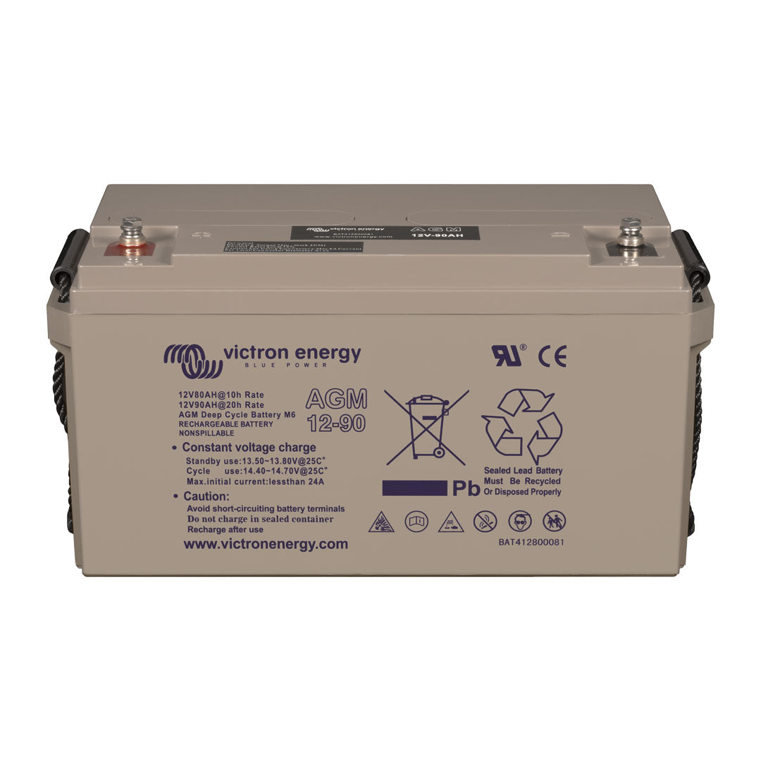 Victron 12V 90Ah AGM Deep Cycle Battery (M6 Insert) - BAT412800085