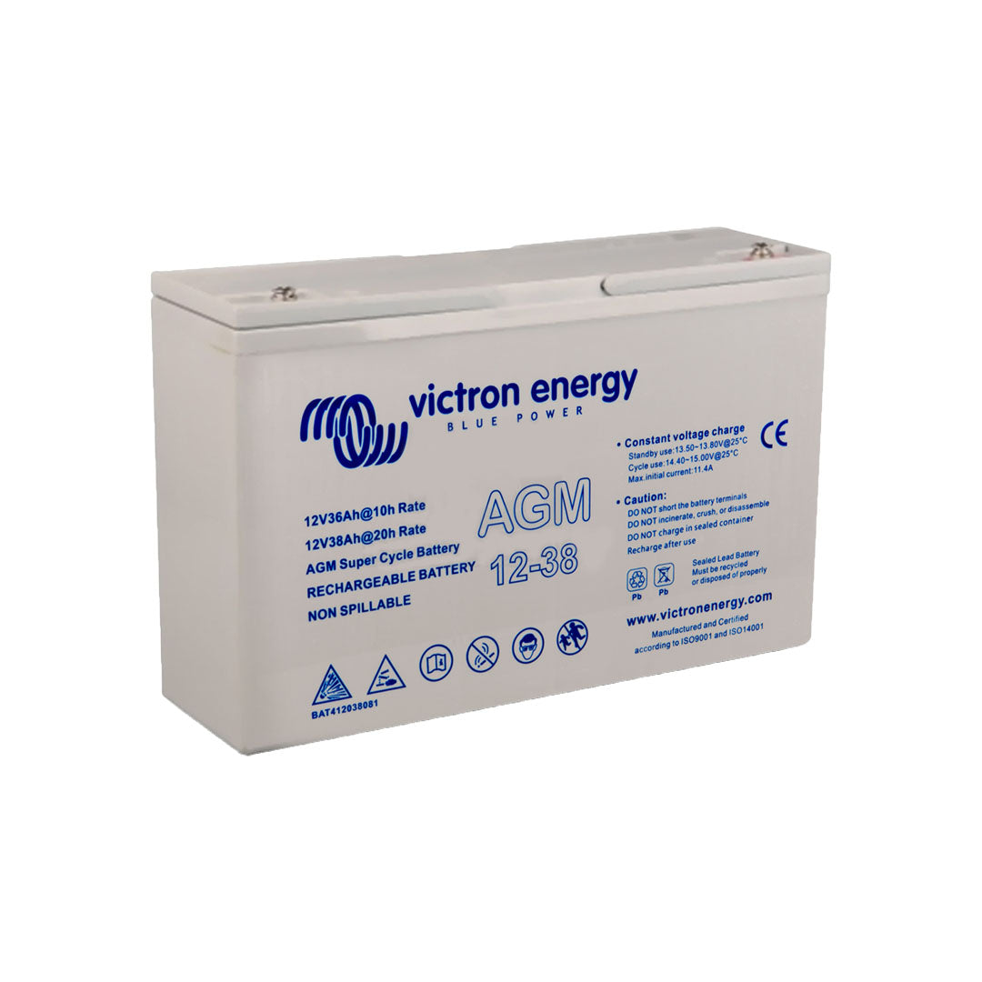 Victron 12V 38Ah AGM Super Cycle Battery (M5 Insert) - BAT412038081
