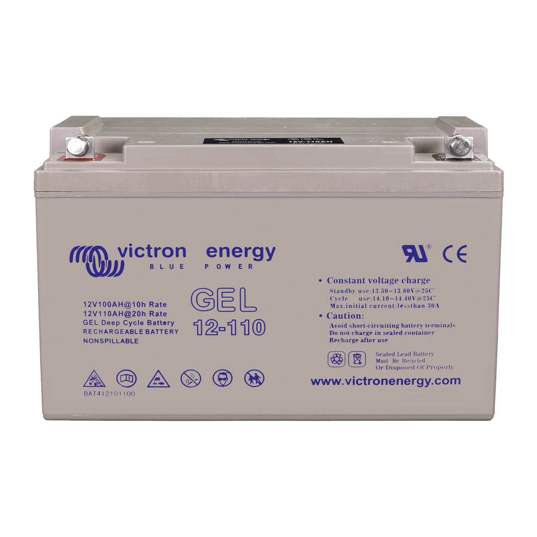 Victron 12V 110Ah Gel Deep Cycle Battery (M8 Flag) - BAT412101104