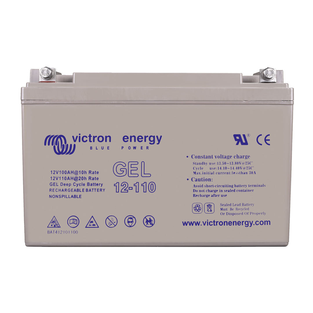 Victron 12V 110Ah Gel Deep Cycle Battery (M8 Flag) - BAT412101104