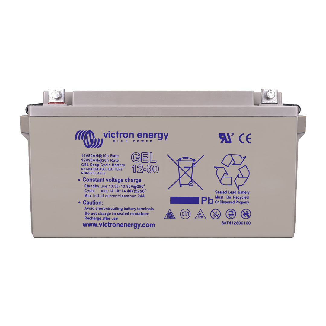 Victron 12V 90Ah Gel Deep Cycle Battery (M6 Flag) - BAT412800104