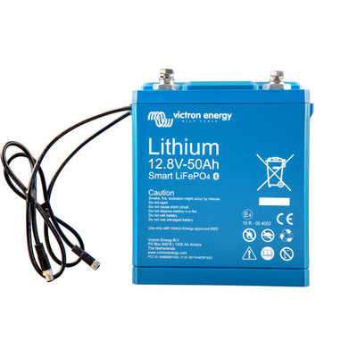 Victron 12.8V 50Ah LiFePO4 Battery Smart - BAT524110610