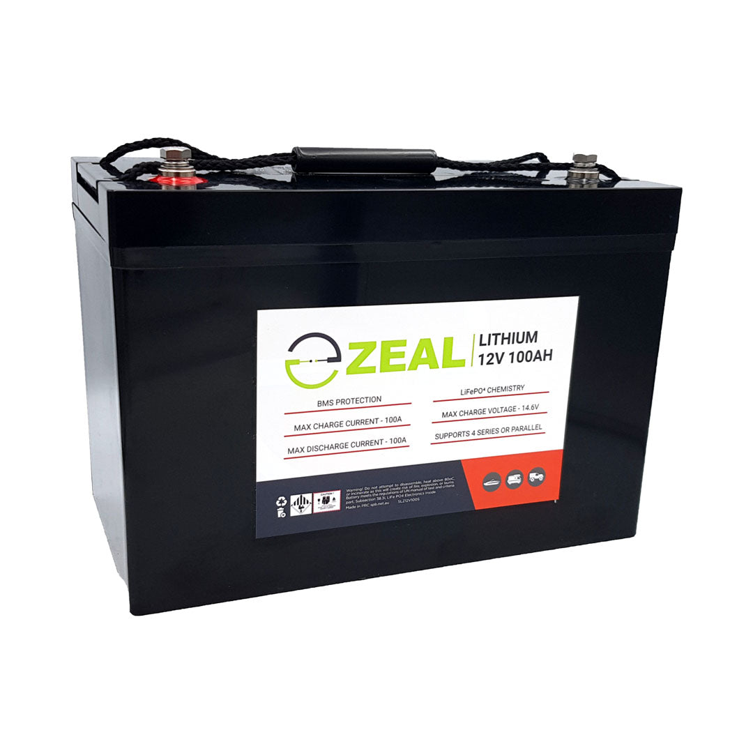 Zeal Lithium 12V 100Ah LiFePO4 Battery - SLZ12V100S