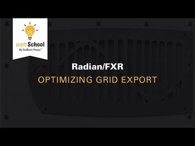 OutBack Power FXR Optimize Grid Export Video